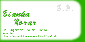bianka morar business card